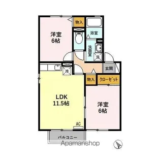 コーポ田中【2階】の間取り