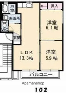 シャーメゾンS A棟【1階】の間取り