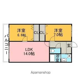 シェトワ【2階】の間取り