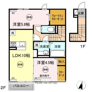 PORT CASA EBISU【2階】の間取り