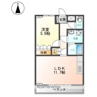 ステディア【203号室】の間取り