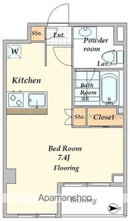 ガーデン代々木八幡(旧リージア代々木八幡)【1階】の間取り