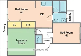 ハイツ福寿園【106号室】の間取り