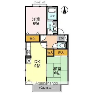 コーポラスITOⅡ A【2階】の間取り