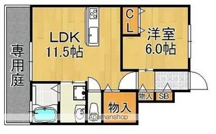 グラシア和白【101号室】の間取り