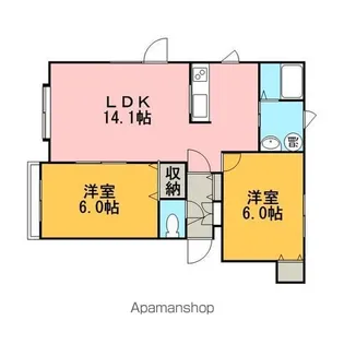 ベルフォートA【2階】の間取り