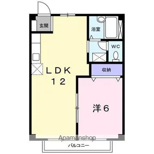 杉山団地ハイツ【2階】の間取り
