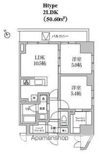 レジディア日本橋馬喰町Ⅱ【9階】の間取り