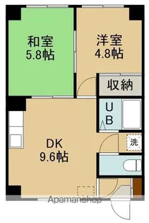 シャルム中上【202号室】の間取り