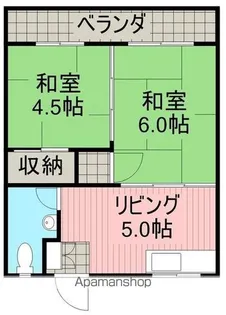 新垣アパート【102号室】の間取り