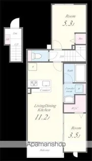 コート・ド・ボーヌ深江南南棟【2階】の間取り