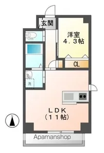 プランドール三郷中央【4階】の間取り