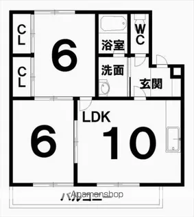 キャスタールーム【105号室】の間取り