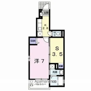 フェリスⅡ【106号室】の間取り