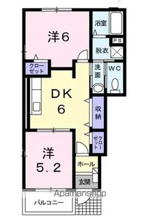 クラール織部【1階】の間取り