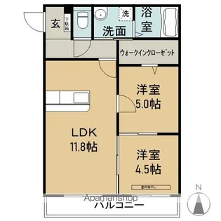 アムール下沖【2階】の間取り
