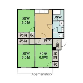 第二みたけマンション【3階】の間取り