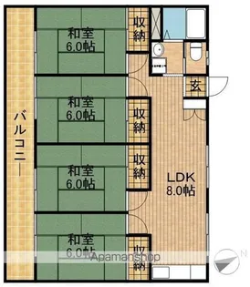 ハイツバロン【1階】の間取り