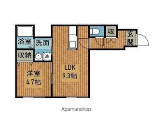 ドライエポック見晴台【205号室】の間取り