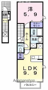 エテルノ ノーヴァB【2階】の間取り
