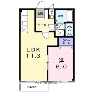 サンハーモニーツルヒサ【2階】の間取り