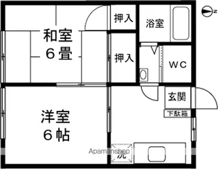 新栄ハイツ【5号室】の間取り