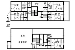北区紫竹高縄町間貸し【3号室】の間取り