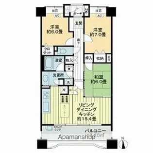 サンパーク名駅スクエア【2階】の間取り