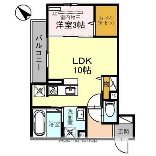 レジデンスマルニ【2階】の間取り