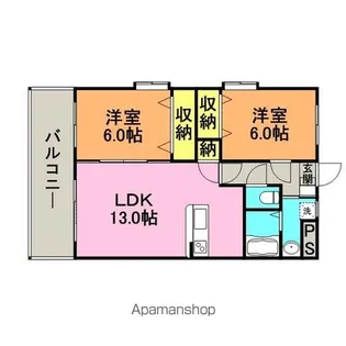 グリーンヒル櫛原【401号室】の間取り