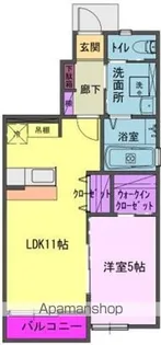 岩手県紫波郡矢巾町大字高田第15地割【アパート】の間取り