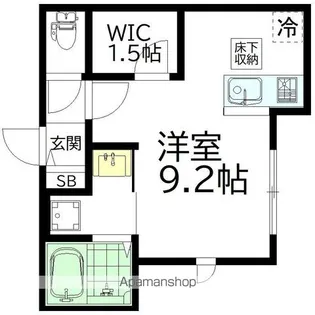CASA H&S【101号室】の間取り