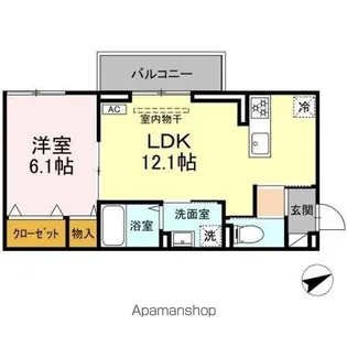 M-Base Honjo Kita【1階】の間取り