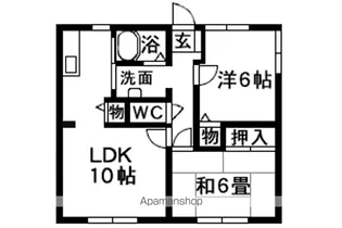 ドリーム八木山【101号室】の間取り