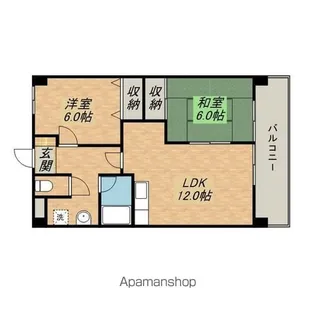 アメニティ貴生川【3-C号室】の間取り
