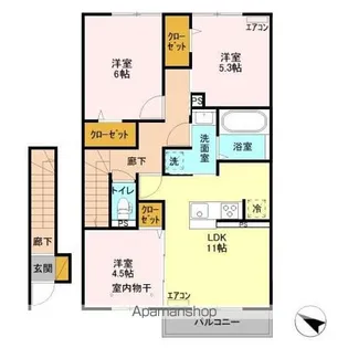フォレヴィラージュ B【2階】の間取り