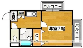 学園町1番館【5階】の間取り