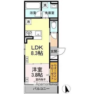 DーRESIDENCE引野【3階】の間取り