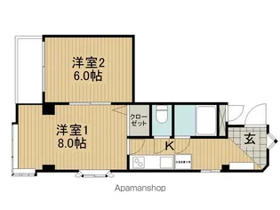 レジデンス923上諏訪【J- 1号室】の間取り