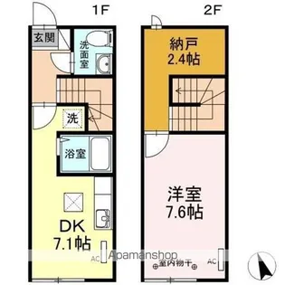 福島県郡山市八山田3丁目【テラスハウス】の間取り
