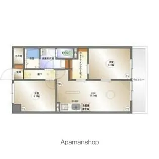 ドミール芝【1階】の間取り