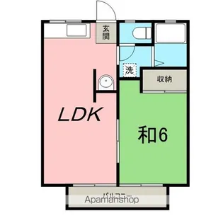 パナハイツT&K B【201号室】の間取り