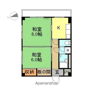 グランペール日赤【603号室】の間取り