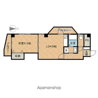 1LDKの間取り画像