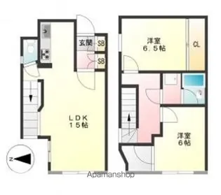 カーサとりーご【201号室】の間取り