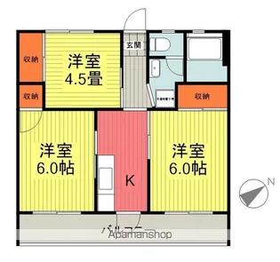 大森ハイツ【4階】の間取り