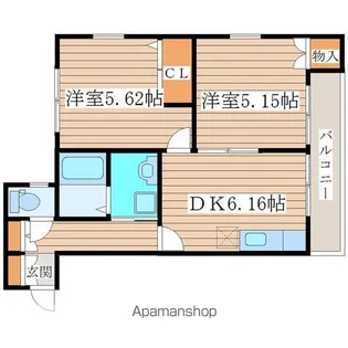 オリゾンG壱番舘【1階】の間取り