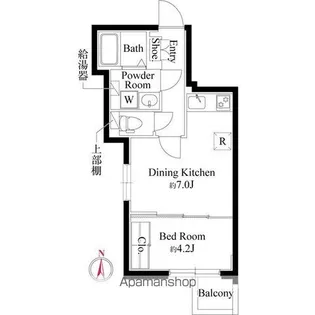 グランパセオ中目黒Ⅱ【4階】の間取り