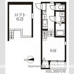 ハーモニーテラス名楽町【1階】の間取り