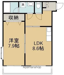 フォレスト広瀬川【3階】の間取り